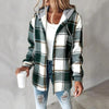 Plaid Drawstring Hoodie Shirt by FitiqueFit