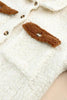 Women Cute Sherpa Jacket with Button Closure and Collared Neck in Elegant Retro Style by Stevvex