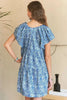 New Summer Printed V-Neck Ruffle Sleeve Mini Dress For Summer – Feminine Floral Print Dress, Stylish, Fashionable, Flirty & Fun by Stevvex