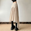 Women's Solid Color Slim-fit Street Fashion High Waist Irregular Skirt