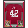 Framed Autographed/Signed Eddie Lacy 35x39 Alabama Red College Football Jersey PSA COA by Hall of Fame Sports Memorabilia