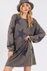 Modern Star Print Round Neck Dress Casual And Trendy Women’s Comfortable Soft Dress by Stevvex