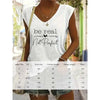 Women's V-Neck Slogan Print Short Sleeve T-Shirt Casual Comfort Top For Summer by FitiqueFit
