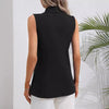 Women's Sleeveless Single-Button Cardigan Jacket – Round Neck by FitiqueFit