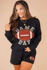 Black GAME DAY Football Graphic Pullover and Shorts Set by Wild and Free Boutique