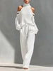 Women's Long-Sleeve Turtleneck Top & Pants Set – Elegant 2-Piece by FitiqueFit