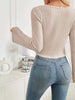 Ribbed Knit Drawstring Long Sleeve T-Shirt by Wild and Free Boutique