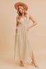 Side Slit Round Neck Sleeveless Maxi Tank Dress For Women – Fluttering, Versatile and Comfortable Dress with Side Slits for Relaxed, Breezy Style by Stevvex