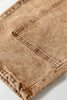 Smoke Gray Acid Wash Barrel Fit Denim Pants with Waist String by Wild and Free Boutique