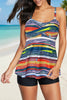 Printed Split Boxer Swimsuit – Two-Piece Set for Women by FitiqueFit