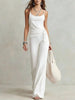Women's Solid Color Sleeveless Top & Pants Two-Piece Set by FitiqueFit