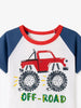 Children's Cartoon Vehicle Graphic Raglan Sleeve T-Shirts by Simply Love