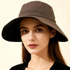 Women's Wide-Brim Striped Sun Hat | Lightweight Outdoor UV Protection by FitiqueFit