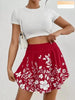 🌼 Women's Minimalist Floral Print High-Waisted Shorts with Pockets by FitiqueFit