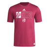 adidas Mens Short Sleeve Pre-Game T-Shirt Power Pink/St. Louis City Sc X-Small by EasyOptionXY