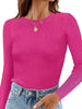 Ribbed Knit Slim Fit Long Sleeve T-Shirt by Simply Love