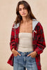 BiBi Brushed Plaid Hooded Jacket by FitiqueFit