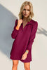 Double Take Textured Zip Long Sleeve Dress Classic Zip-Up Dress for Women Comfortable Outdoor Dress by Stevvex