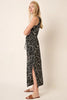 New Side Slit Flower Print V-Neck Sleeveless Dress For Women – Elegant and Feminine Sleeveless Dress with Flattering V-Neck and Side Slits by Stevvex
