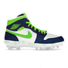 "Electric Green" Jordan 1 TD Cleats by Stadium Custom Kicks