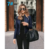 Elegance Autumn And Winter New Solid Color Jacket For Women's PU Leather Warmth Fashion Long-Sleeved Jacket For Women by Stevvex