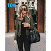 Elegance Autumn And Winter New Solid Color Jacket For Women's PU Leather Warmth Fashion Long-Sleeved Jacket For Women by Stevvex