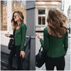 Elegance Autumn And Winter New Solid Color Jacket For Women's PU Leather Warmth Fashion Long-Sleeved Jacket For Women by Stevvex