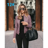 Elegance Autumn And Winter New Solid Color Jacket For Women's PU Leather Warmth Fashion Long-Sleeved Jacket For Women by Stevvex