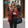Elegance Autumn And Winter New Solid Color Jacket For Women's PU Leather Warmth Fashion Long-Sleeved Jacket For Women by Stevvex