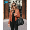 Elegance Autumn And Winter New Solid Color Jacket For Women's PU Leather Warmth Fashion Long-Sleeved Jacket For Women by Stevvex