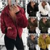 Elegance Faux Fur Women Coat With Hood High Waist Fashion Slim Black /Red /Pink Faux Fur Jacket Fake Rabbit Fur Coats by Stevvex