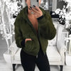 Elegance Faux Fur Women Coat With Hood High Waist Fashion Slim Black /Red /Pink Faux Fur Jacket Fake Rabbit Fur Coats by Stevvex