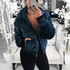 Elegance Faux Fur Women Coat With Hood High Waist Fashion Slim Black /Red /Pink Faux Fur Jacket Fake Rabbit Fur Coats by Stevvex