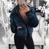Elegance Faux Fur Women Coat With Hood High Waist Fashion Slim Black /Red /Pink Faux Fur Jacket Fake Rabbit Fur Coats by Stevvex