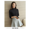 Elegance Solid White and Black Tops,Sweaters Winter Long Sleeve Turtleneck Pullovers Women's Sweaters Female Clothing by Stevvex