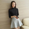 Elegance Solid White and Black Tops,Sweaters Winter Long Sleeve Turtleneck Pullovers Women's Sweaters Female Clothing by Stevvex