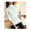 Elegance Solid White and Black Tops,Sweaters Winter Long Sleeve Turtleneck Pullovers Women's Sweaters Female Clothing by Stevvex