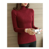 Elegance Solid White and Black Tops,Sweaters Winter Long Sleeve Turtleneck Pullovers Women's Sweaters Female Clothing by Stevvex