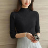 Elegance Solid White and Black Tops,Sweaters Winter Long Sleeve Turtleneck Pullovers Women's Sweaters Female Clothing by Stevvex