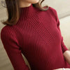 Elegance Solid White and Black Tops,Sweaters Winter Long Sleeve Turtleneck Pullovers Women's Sweaters Female Clothing by Stevvex