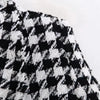 Elegance Women Tweed Jackets Fashionable Office Ladies Black Tassel Houndstooth Coats Female Autumn Vintage Thick Plaid Coat Girls Chic by Stevvex