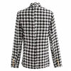 Elegance Women Tweed Jackets Fashionable Office Ladies Black Tassel Houndstooth Coats Female Autumn Vintage Thick Plaid Coat Girls Chic by Stevvex
