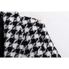 Elegance Women Tweed Jackets Fashionable Office Ladies Black Tassel Houndstooth Coats Female Autumn Vintage Thick Plaid Coat Girls Chic by Stevvex