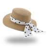 Elegant Adult Bucket Hat Beach Summer Straw Hats for Women Beach Sun Straw Hat Wide Luxury Comfortable Hat Flat Top Ribbon Bowknot Elegant Luxury Women Summer Hat 56-58cm by Stevvex