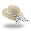 Elegant Adult Bucket Hat Beach Summer Straw Hats for Women Beach Sun Straw Hat Wide Luxury Comfortable Hat Flat Top Ribbon Bowknot Elegant Luxury Women Summer Hat 56-58cm by Stevvex
