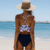 Elegant Black High Waist Two Pieces Bikini Set Women Two Pieces Bathing Suits Ruffled High Waist Bikini Set Swimsuit Female Women Beachwear Swimwear Bather Bathing Suit For Vacation by Stevvex