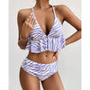 Elegant Black High Waist Two Pieces Bikini Set Women Two Pieces Bathing Suits Ruffled High Waist Bikini Set Swimsuit Female Women Beachwear Swimwear Bather Bathing Suit For Vacation by Stevvex