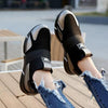 Elegant Black Women Sneakers Vulcanized Shoes Ladies Casual Shoes Breathable Walking Mesh Flats Sport Running Women's Lightweight Simple Espadrilles Everyday Walking Fashion Shoes by Stevvex