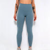 Elegant Blue Yoga Pants High Waisted Gym Leggings Yoga Leggings Seamless Gym Push Up Workout Stretch Fitness Sweatpants Ultra Soft Leggings Tight Sport Women Fitness Seamless Female Legging Tummy Control Running Pants For Training by Stevvex