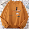 Elegant Cute Cat Print Sweatshirts Women Casual Crewneck Sportswear Fleece Warm Fleece Sweatshirt Loose Autumn Clothes Casual Women's Printed Hooded Sweatshirt Loose Tunic Blouse Top Utility Pockets Ladies Sweatshirts by Stevvex